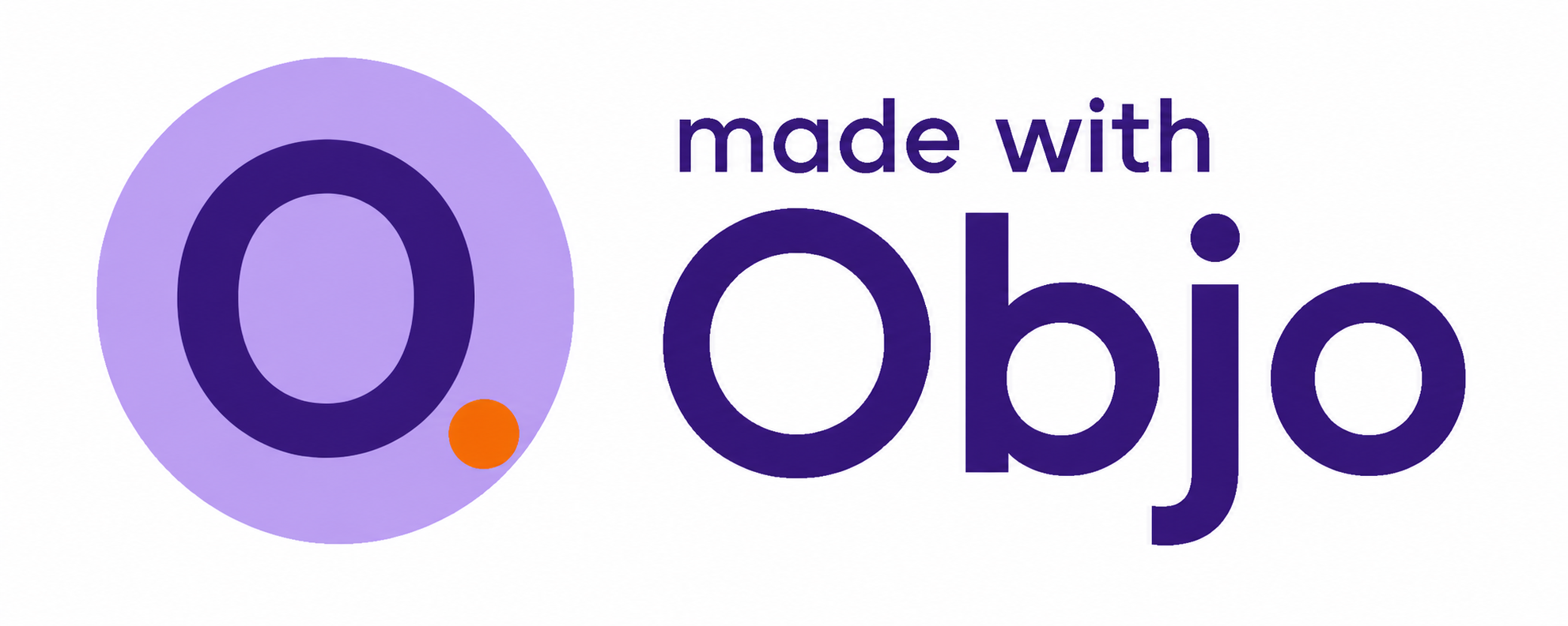 Made with Objo logo for light backgrounds
